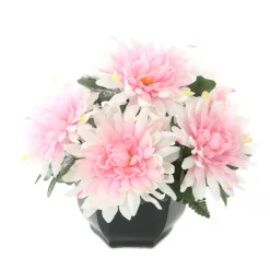 ARCHE DIFFUSION - Fleurs artificielles - coupe chrysanthèmes assort. de couleurs H.25cm