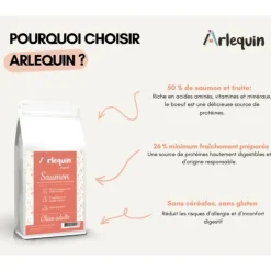 ARLEQUIN ORIGINELLE - Croquette chien sans céréales arlequin originelle saumon truite 12 kg