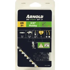 ARNOLD - Chaîne de tronçonneuse 3/8", 1,1 mm - 55 maillons d'entraineurs