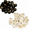 ARTEMIO - 600 perles alphabet blanc/ noir