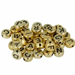 ARTEMIO - 600 perles alphabet noir/ doré