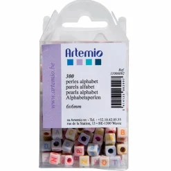ARTEMIO - 300 perles alphabet 6 mm