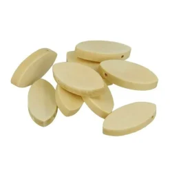 ARTEMIO - 16 perles en bois pétales 30 x 15 mm