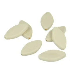ARTEMIO - 7 perles en bois pétales 30 x 15 mm