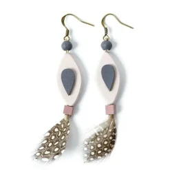 ARTEMIO - 7 perles en bois pétales 30 x 15 mm