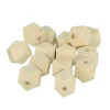 ARTEMIO - 14 perles en bois polygonales 12 x 16 mm
