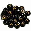 ARTEMIO - 300 perles noires alphabet