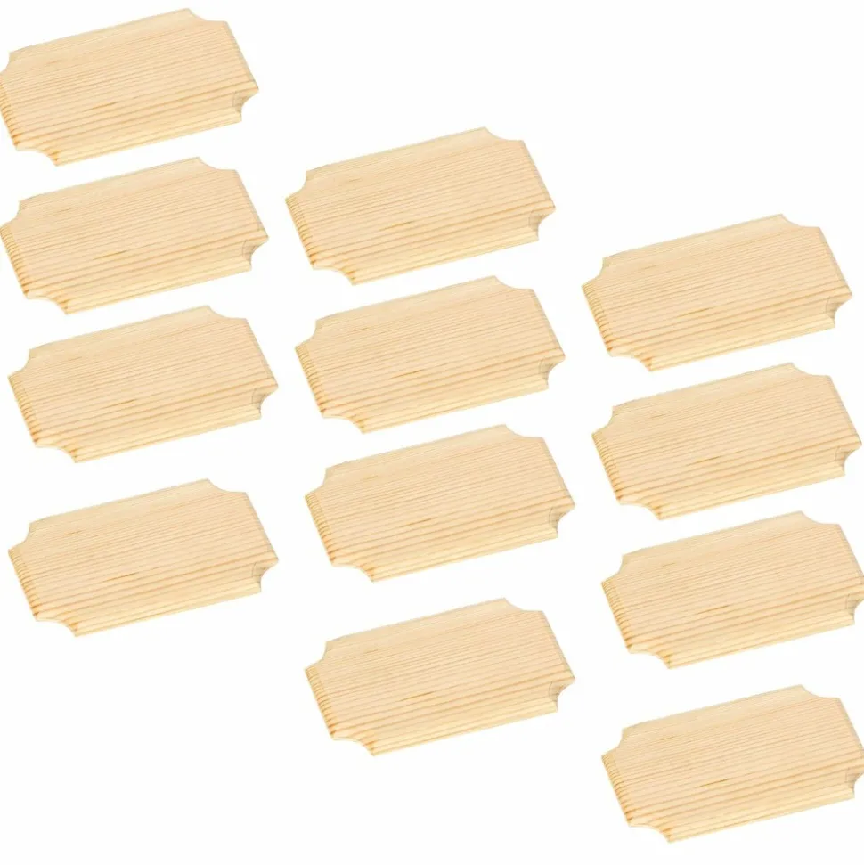 ARTEMIO - 12 plaques murales bois à décorer 16 x 10 cm