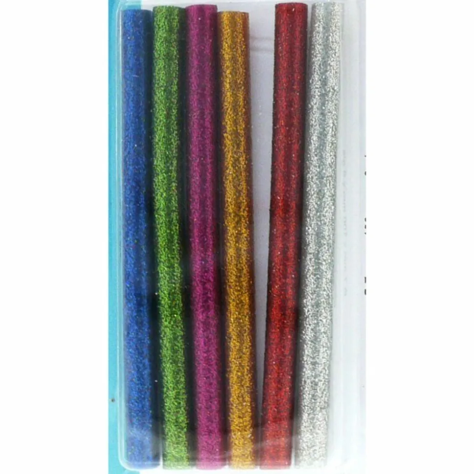 ARTEMIO - 18 recharges pistolet à colle 7 mm - paillettes