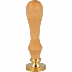 ARTEMIO - Manche en bois pour cachet de cire + tampon fougère