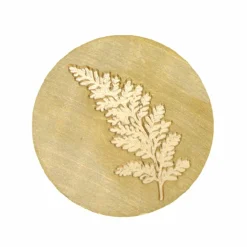 ARTEMIO - Manche en bois pour cachet de cire + tampon fougère