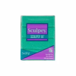 ARTEMIO - Pâte polymère sculpey 57 g - turquoise pailleté