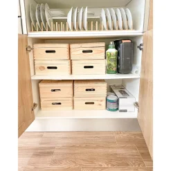 ASTIGARRAGA - Boîte de rangement en pin massif avec couvercle taille 3