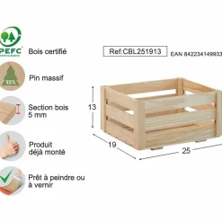 ASTIGARRAGA - Caisse de rangement en pin massif home box petite