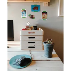 ASTIGARRAGA - Caisse en bois de rangement 40 x 30 x 7 cm