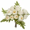 ATMOSPHERA - Bouquet artificiel de 18 camélia - h. 30 cm - blanc