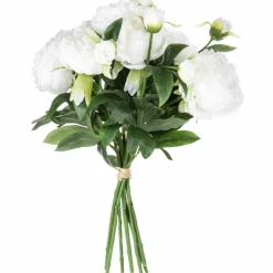ATMOSPHERA - Bouquet artificiel de 13 pivoines - h. 50 cm - blanc