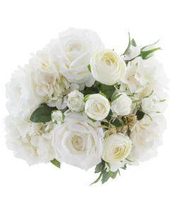 ATMOSPHERA - Bouquet de 18 fleurs artificielles blanches d. 32 x h. 50 cm