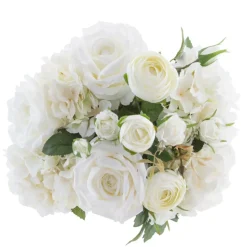 ATMOSPHERA - Bouquet de 18 fleurs artificielles blanches d. 32 x h. 50 cm