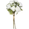 ATMOSPHERA - Bouquet de fleurs artificielles 14 roses blanches d. 23 x h. 40 cm