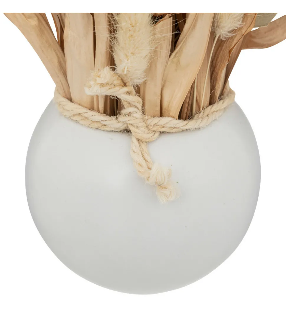 ATMOSPHERA - Composition de fleurs séchées vase en céramique d. 10 x h. 25 cm