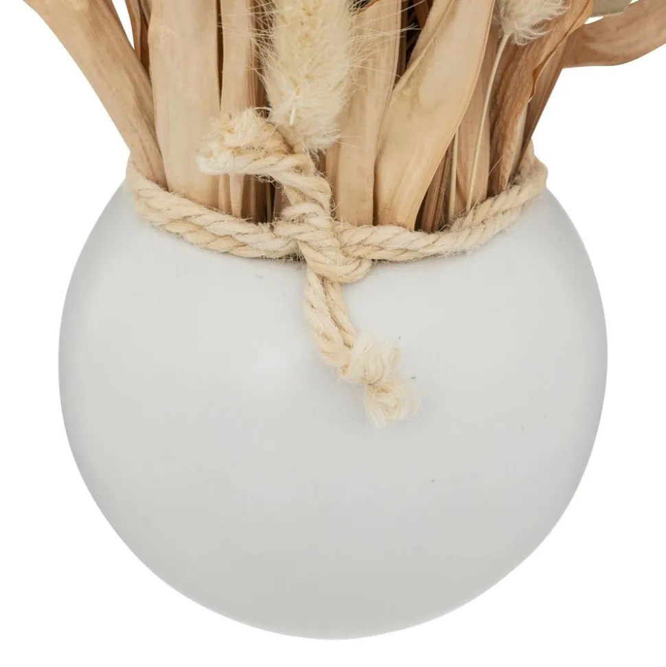 ATMOSPHERA - Composition de fleurs séchées vase en céramique d. 10 x h. 25 cm