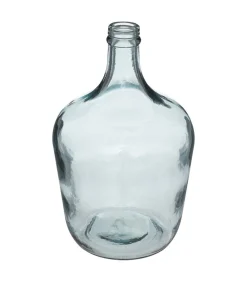 ATMOSPHERA - Vase dame jeanne en verre recyclé bleu d 18 x h 30 cm