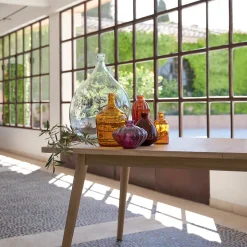 ATMOSPHERA - Vase en verre recyclé brun d 16 x h 19 cm