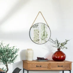 ATMOSPHERA - Vase rond en verre recyclé rouge ambre h 33 cm