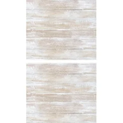 ATMOSPHERA CREATEUR D'INTERIEUR - Lot de 2 stickers - motif bois - blanc - 80x70 cm