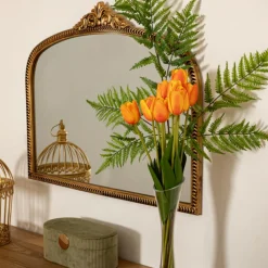 ATMOSPHERA CREATEUR D'INTERIEUR - Bouquet 10 tulipes artificielles james orange h48cm