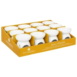 ATMOSPHERA CREATEUR D'INTERIEUR - Brûle-parfum "izor" en céramique d9cm blanc