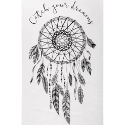 ATMOSPHERA CREATEUR D'INTERIEUR - Sticker "attrape rêves" - noir et blanc - 32x50 cm