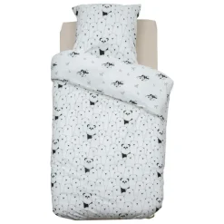 ATMOSPHERA CREATEUR D'INTERIEUR - Parure de lit 2 pièces enfant panda "andy" coton violet 140x200cm