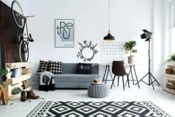 ATMOSPHERA CREATEUR D'INTERIEUR - Sticker "monde" - noir et blanc - 60x60 cm