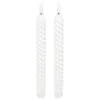 ATMOSPHERA CREATEUR D'INTERIEUR - Lot de 2 bougies batons "twist aloe" blanc 115g