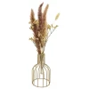 ATMOSPHERA CREATEUR D'INTERIEUR - Composition fleurs séchées automne métal doré rose h40cm