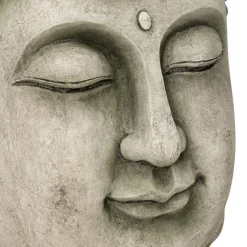 ATMOSPHERA CREATEUR D'INTERIEUR - Statuette d exterieur bouddha "osel" gris h60cm