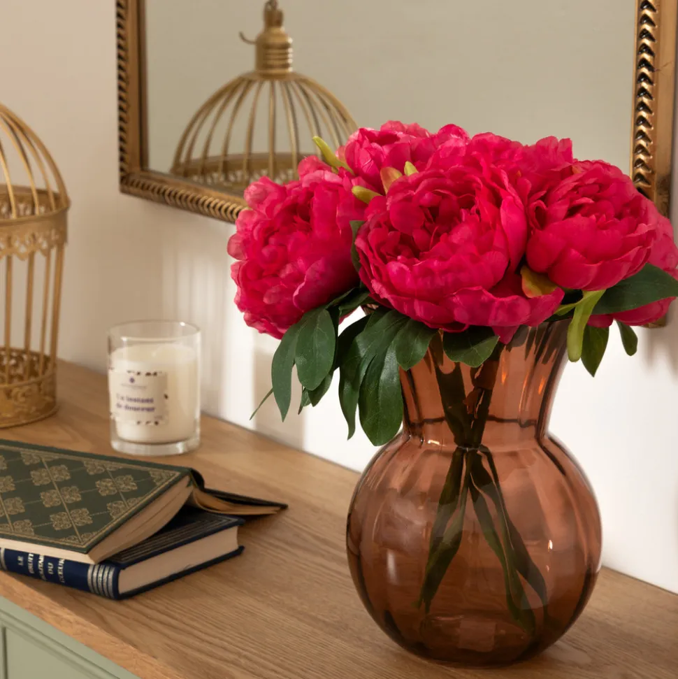 ATMOSPHERA CREATEUR D'INTERIEUR - Bouquet de 4 pivoines artificielles bely rose h31cm