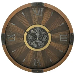 ATMOSPHERA CREATEUR D'INTERIEUR - Horloge "keane" marron d63,5cm