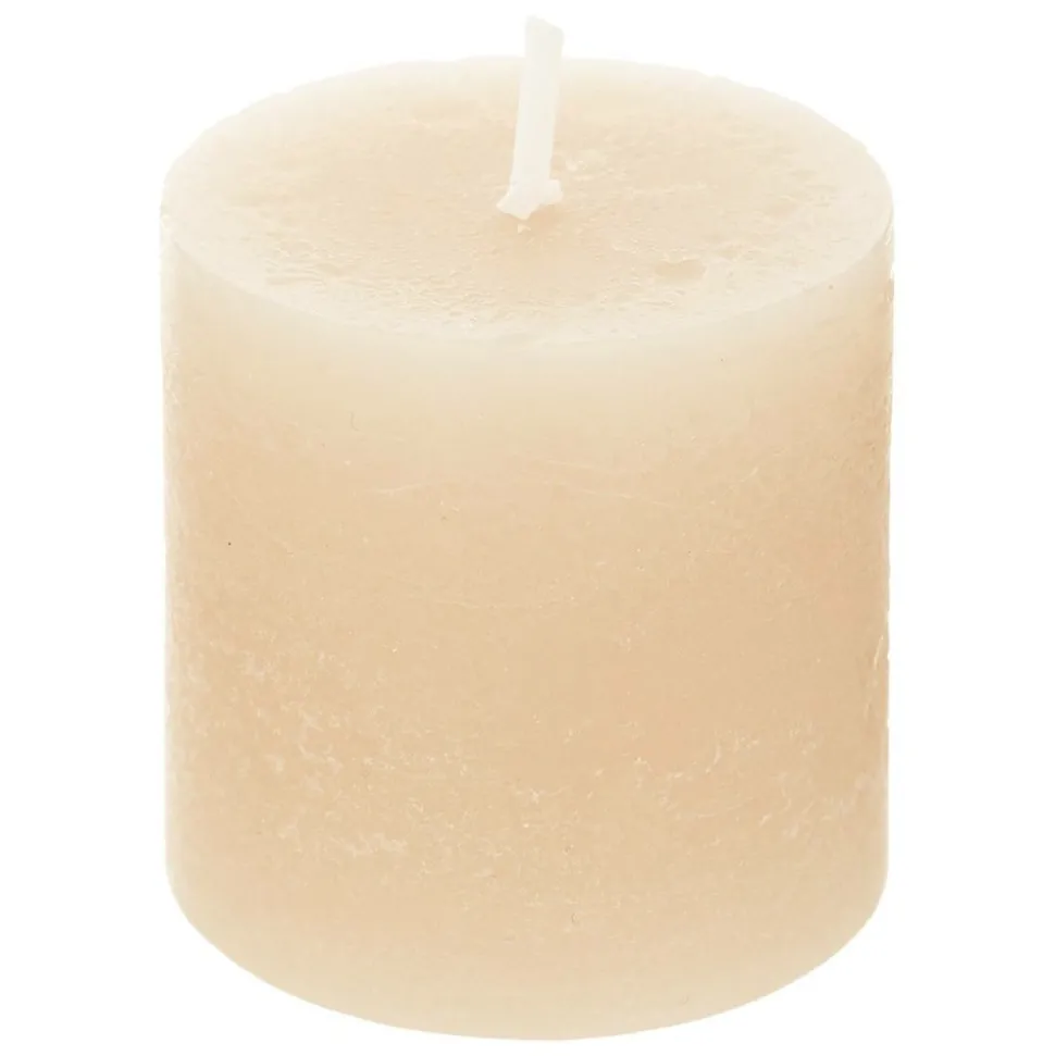 ATMOSPHERA CREATEUR D'INTERIEUR - Lot de 4 bougies rustiques 60g blanc ivoire