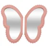 ATMOSPHERA CREATEUR D'INTERIEUR - 2 miroirs enfant papillon "anna" rose 37x19cm