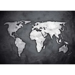 ATMOSPHERA CREATEUR D'INTERIEUR - Sticker "monde" - noir et blanc - 70x50 cm