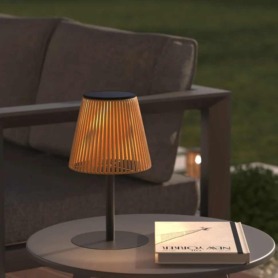 ATMOSPHERA CREATEUR D'INTERIEUR - Lampe d extérieur solaire et usb "kessy" beige h30cm