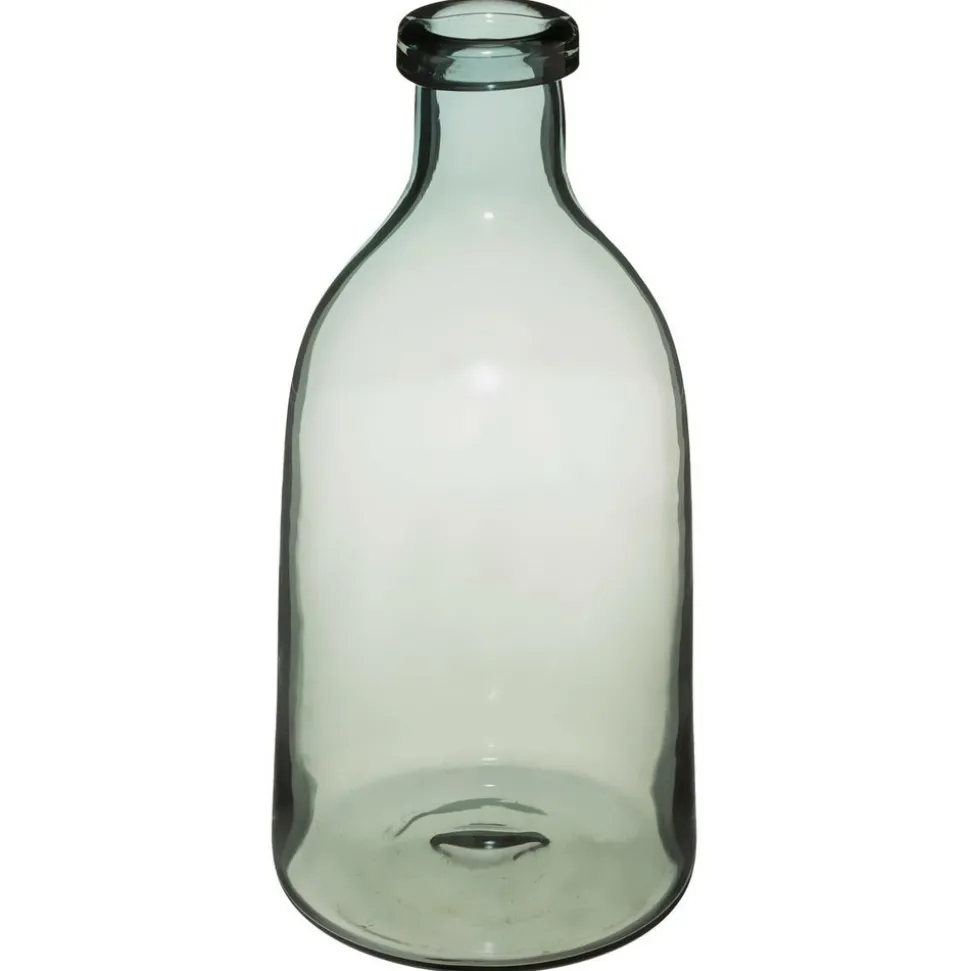 ATMOSPHERA CREATEUR D'INTERIEUR - Vase bouteille "house" - verre - gris - h29 cm