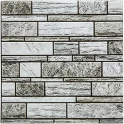 ATMOSPHERA CREATEUR D'INTERIEUR - Lot de 2 stickers - carrelage - gris - 30x30 cm