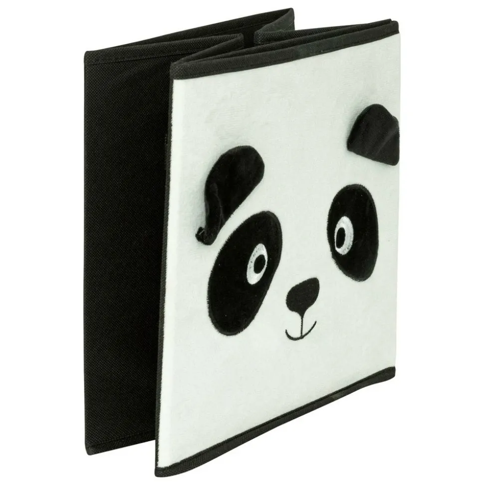 ATMOSPHERA CREATEUR D'INTERIEUR - Boîte de rangement enfant panda "joey" noir & blanc 29x29cm
