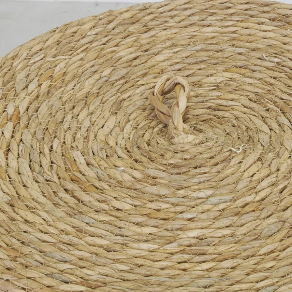 AUBRY GASPARD - Boîtes de rangement en maïs naturel et blanc (lot de 3)