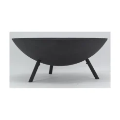 AUBRY GASPARD - Brasero en métal noir sur pieds