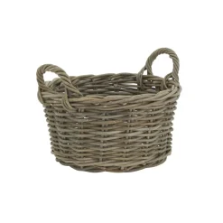 AUBRY GASPARD - Corbeille ronde en poelet gris